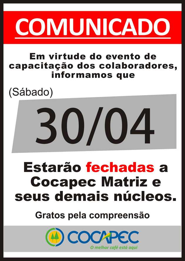 comunicado dia 30
